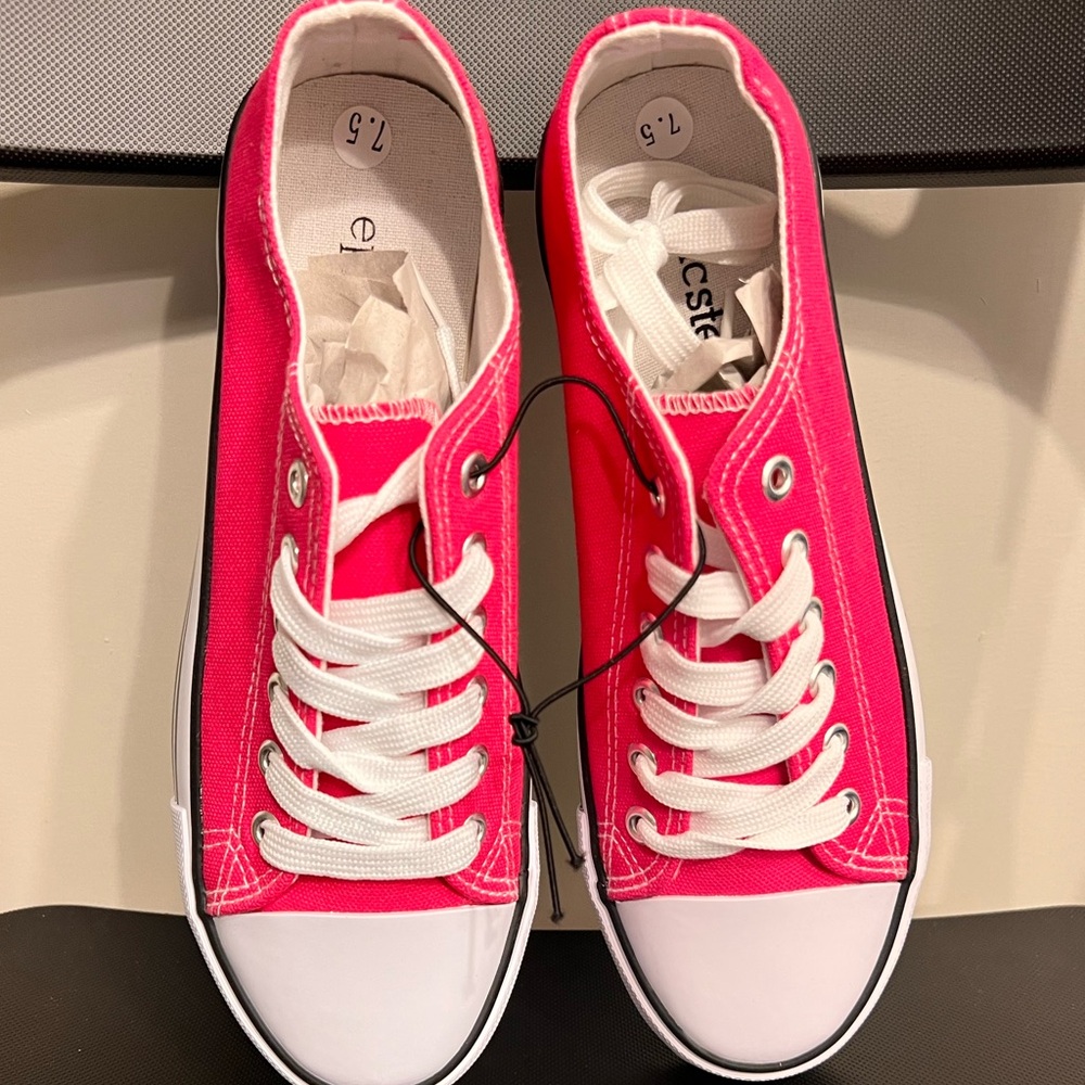 Pink Canvas Sneakers for Women